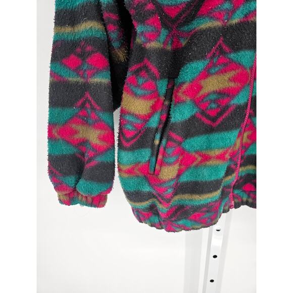 Winterset Women's Aztek Fleece Long Sleeve Zipper Front Pockets Jacket Size M - Picture 2 of 4